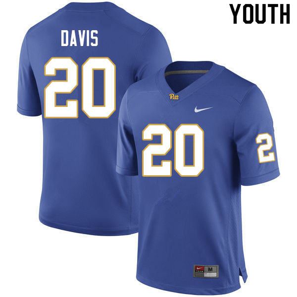 2019 Youth #39 Wendell Davis Pitt Panthers College Football Jerseys Sale-Royal